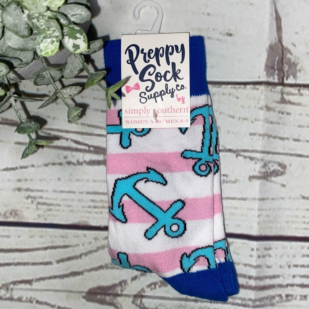 Simply Southern Preppy Socks Anchors